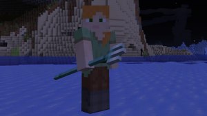 В каких ситуациях использовать тризубец в Minecraft PE?