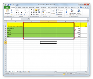 Как в Excel сделать застёжку на несколько столбцов?