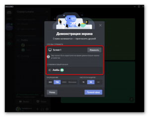 Как в Дискорде включить демонстрацию экрана со звуком?