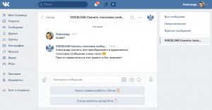 Как запретить отправку голосовых в вк?