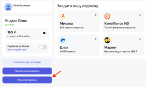 Как отключить Яндекс Плюс подписку с телефона айфона?