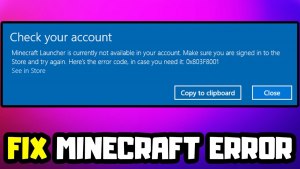 Как решить проблему ошибки 0x803F8001 в Minecraft Launcher?