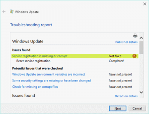 Что за Service Registration is Missing or Corrupt на Windows 10 что делать?