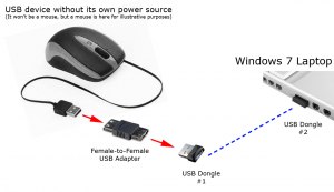 Можно ли беспроводную мышку подключить к USB от другой мышки?