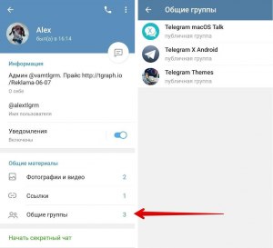 Можно ли узнать в каких чатах состоит человек в Телеграмме?