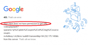 Почему при заходе в гугл выдаёт ошибку 403?