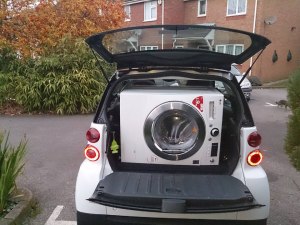 Как перевезти стиральную машину в легковом автомобиле?