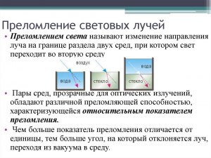 Как провести преломлённый луч света в разных средах?