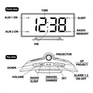Как устроен проектор времени на потолок в электронных часах?