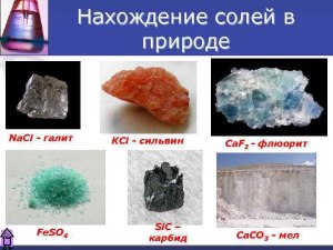 Какие соли встречаются в природе?