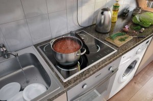 Газовая плита и стиралка стоят впритык, часто работающая духовка(см )?