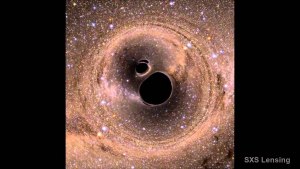 Что будет если 2 чёрные дыры столкнутся друг с другом?