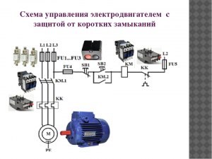 Какие электрические защиты устанавливаются перед питанием электродвигателя?