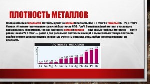 От чего зависит плотность металлов?