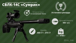 Сколько стоит снайперская винтовка СВЛК-14С «Сумрак»?