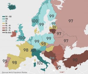 Какой IQ по возрасту в разных странах?
