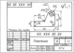 Как можно назвать деталь из листа на чертеже?