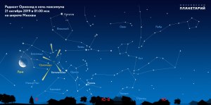 Как называется метеорный поток, радиант которого находится созвездии (см.)?