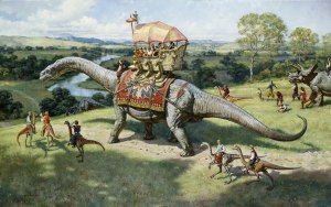 Динозавры жили с людьми?