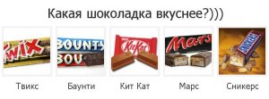 Что вкуснее, Марс или Баунти?