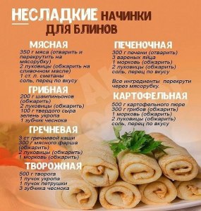 Какая начинка оптимальна для блинов?