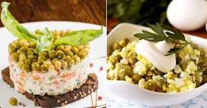 Какие есть салаты с консервированым горошком кроме оливье?