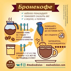 Какие есть рецепты приготовления бронекофе?