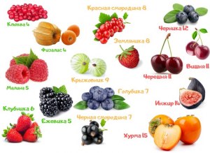 Какие ягоды, фрукты сладкие, название? Как они называются?