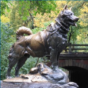 Какой собаке посвящен бронзовый памятник в центральном парке Нью-Йорка?
