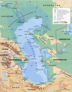 Какие страны граничат с Каспийским морем названия?