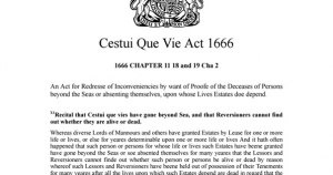 Что означает cestui que vie Закон от 1666 года?