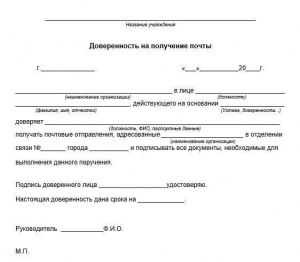 Как получить почту в почтовом отделении на юридическое лицо?