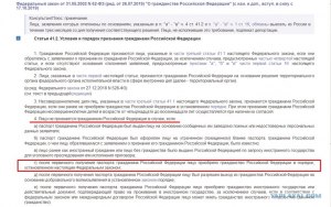 Почему лицо не признается гражданином РФ после получения паспорта РФ?