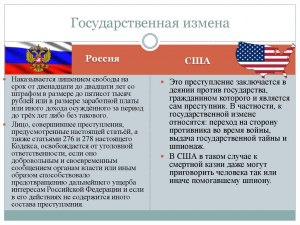 Чем отличается трактовка гос. измены в законодательстве СССР и РФ?