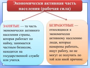 Кто относится к категориям занятых и безработных?