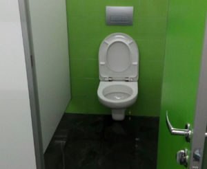Можно ли в общественном туалете вставать ногами на подвесной унитаз?