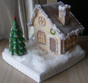 Как сделать новогодний домик?