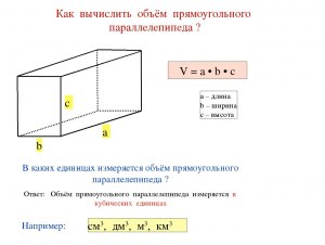 Как высчитать объем в м2?