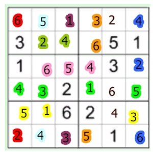 Как заполнить клетки числами 1, 2, 3, 4 с учетом знака неравенства (см.)?