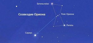 Как выбрать на изображении созвездие Ориона, в каком созвездии Юпитер?