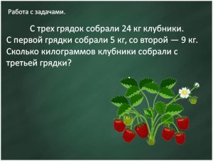 Как решить: Собрали 24 кг вишни и разложили в три ящика ( см)?