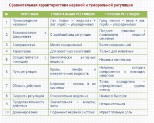 Что является примером гуморальной регуляции деятельности организма?