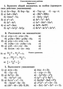 Разложите на множители вынесением общего множителя за скобку. Как решить?