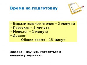 Сколько минут дается на подготовку к 1 заданию по устному собеседованию?