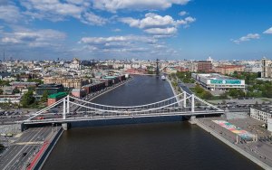 Какой длины и ширины был Воскресенский мост в Москве?