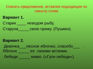 Как вставить в предложения подходящие по смыслу существительные на -мя?