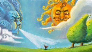 Какое из предложений двусоставное: Солнце и ветер!, Светало, Люблю ветер!?
