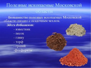 Какие природные ископаемые добывают в Московской области?